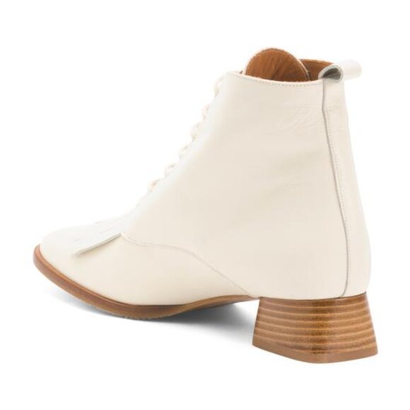 NAGUISA Made In Spain Leather Caelum Ankle Boots With Kiltie - Picture 2 of 3